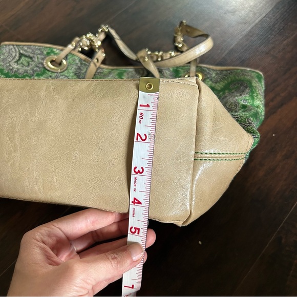 [Anne Klein] Green Paisley Pattern Purse - Picture 4 of 14